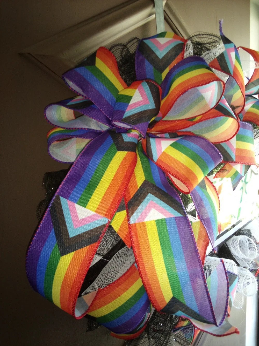 Pride Rainbow Wreath - Colorful Celebration Door Decor